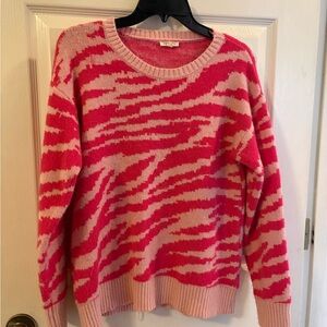 Pink Zebra Print Sweater